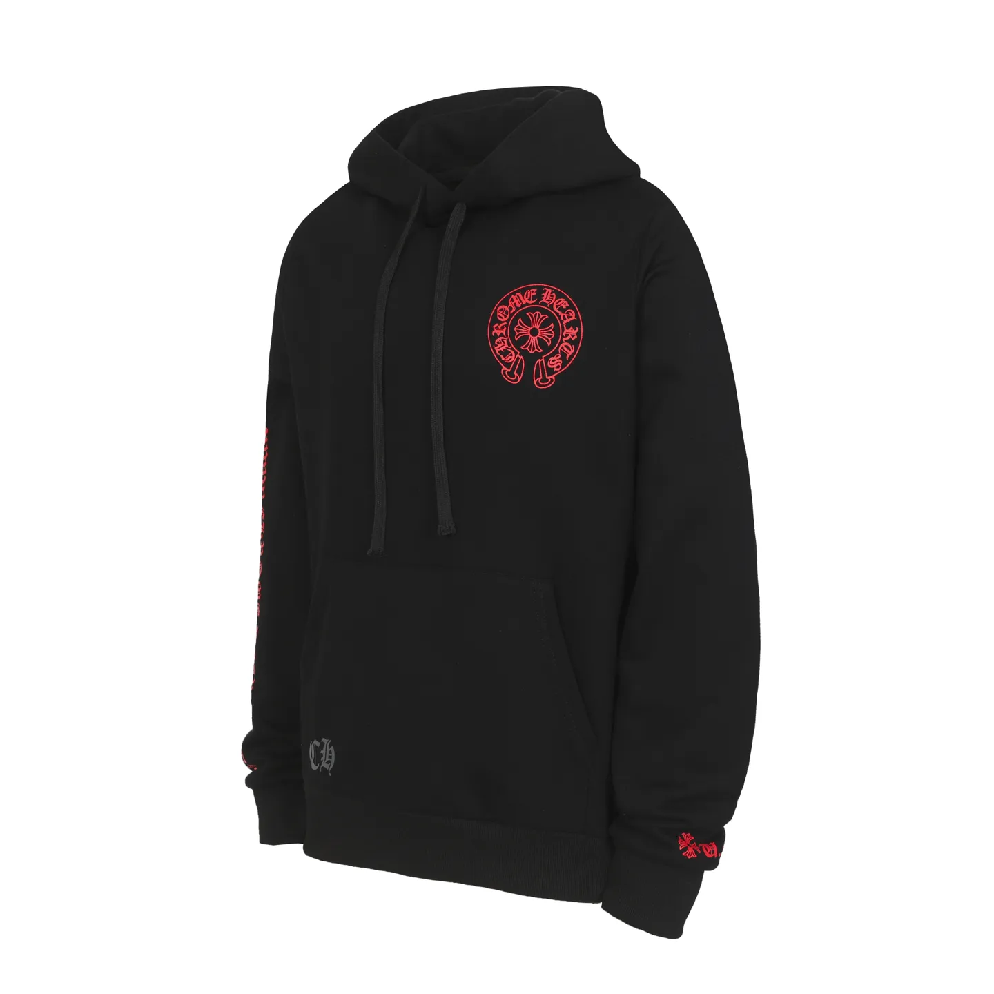 P240 Cross-border model, please do not place an order if you are pursuing quality - Chrome Hearts/Chrome Hearts Horseshoe Sanskrit printed hooded sweatshirt - High weight, high density and high quality. The wool is soft, delicate and skin-friendly. Soft and silky to the touch. Excellent warmth and skin-friendly properties. - Custom-woven and custom-dyed. No color difference. No matter the fabric or workmanship details, it is better than the ordinary version on the market. - Hardware and zipper accessories are all customized. Full of details - Color: black - Size: S M L XL